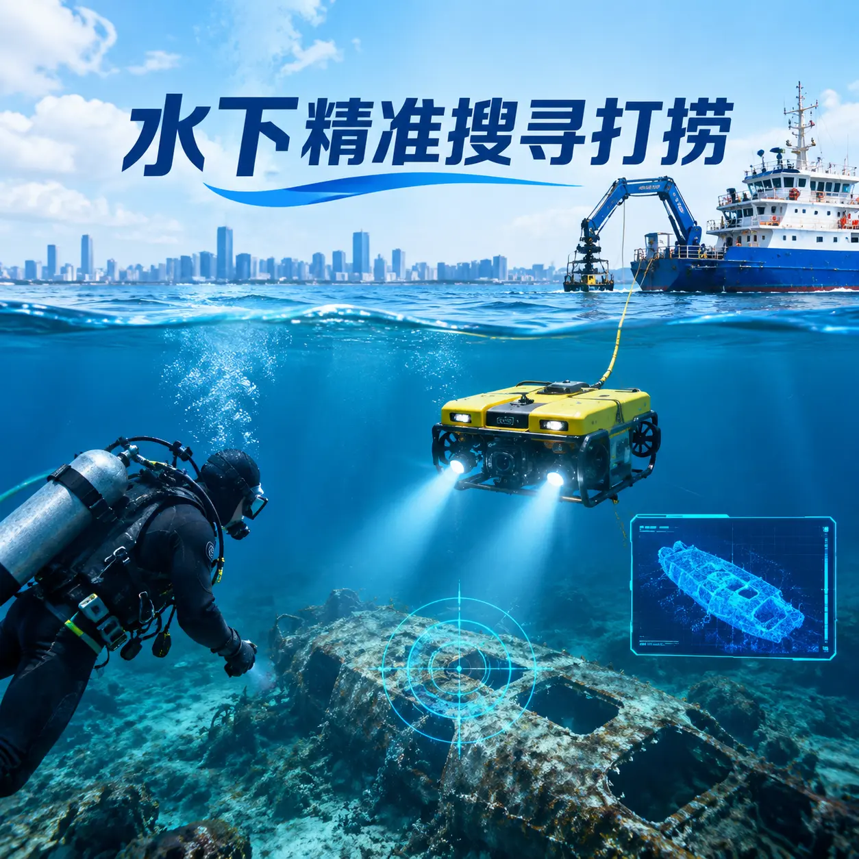 马村水下精准搜寻打捞